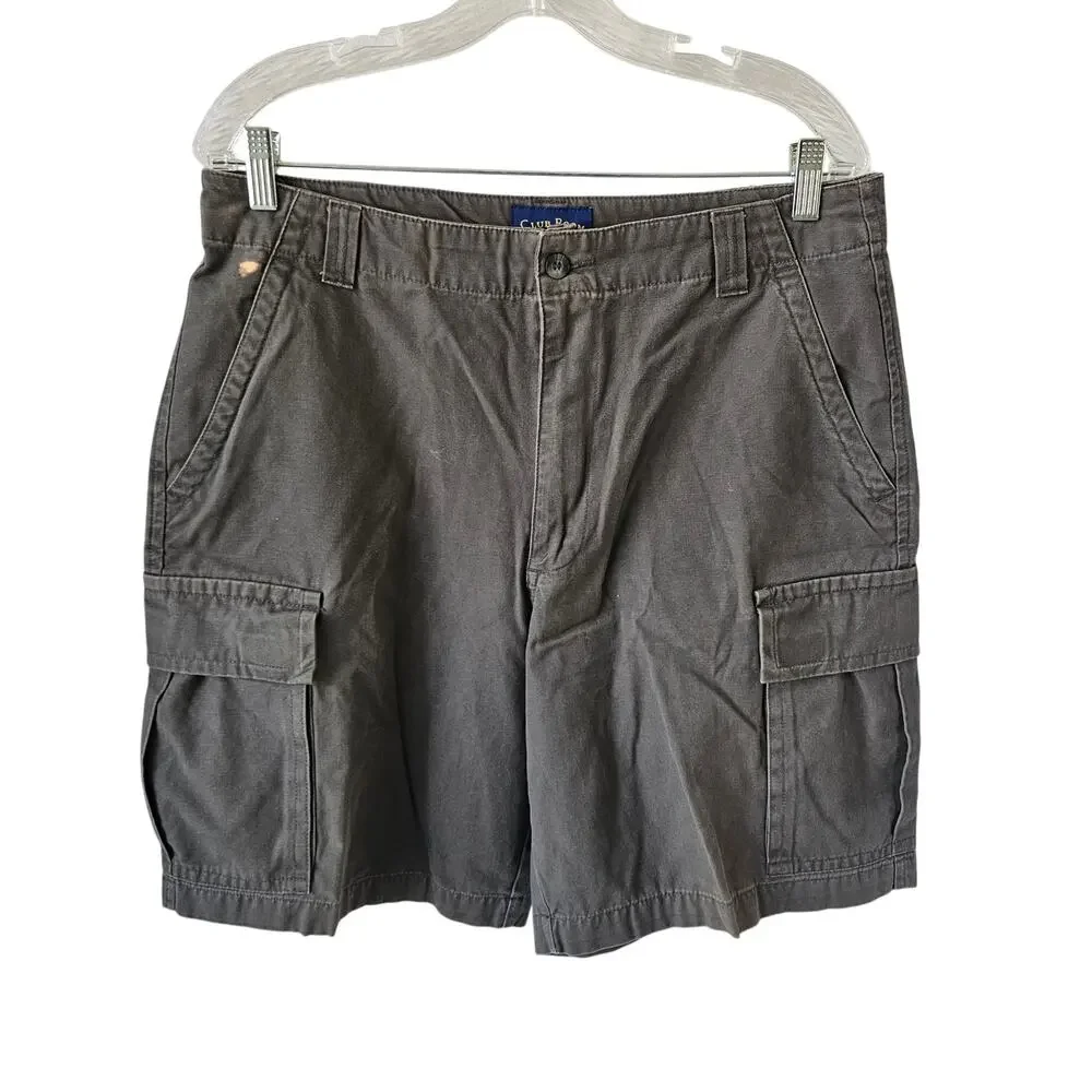 Club Room by Charter Club Men's Gray Cargo Shorts, Size 34